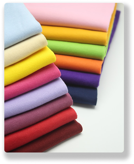 Stack of colorful fabrics